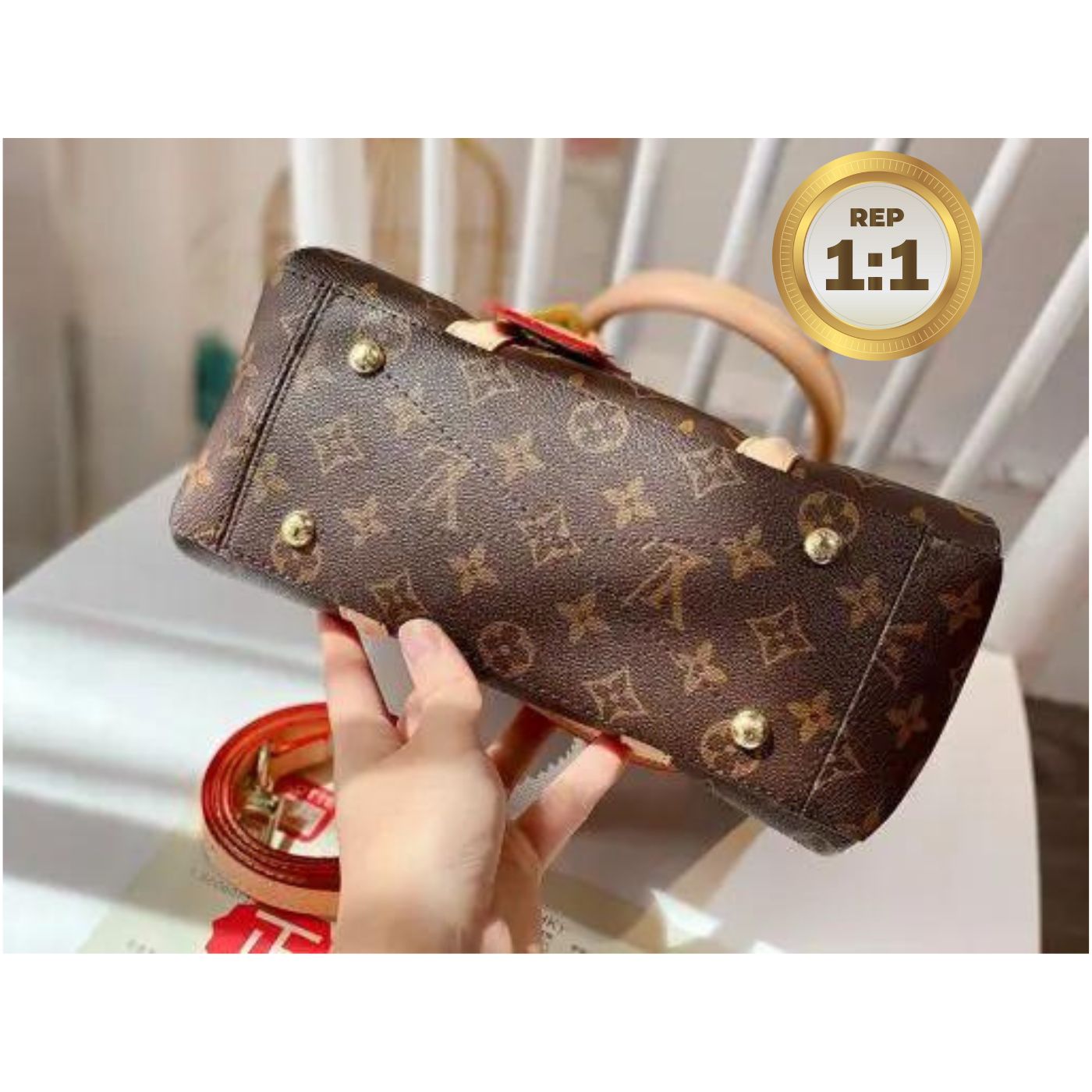 [REP 1:1] Louis Vuitton Open BB Bag Brown For Women 27cm